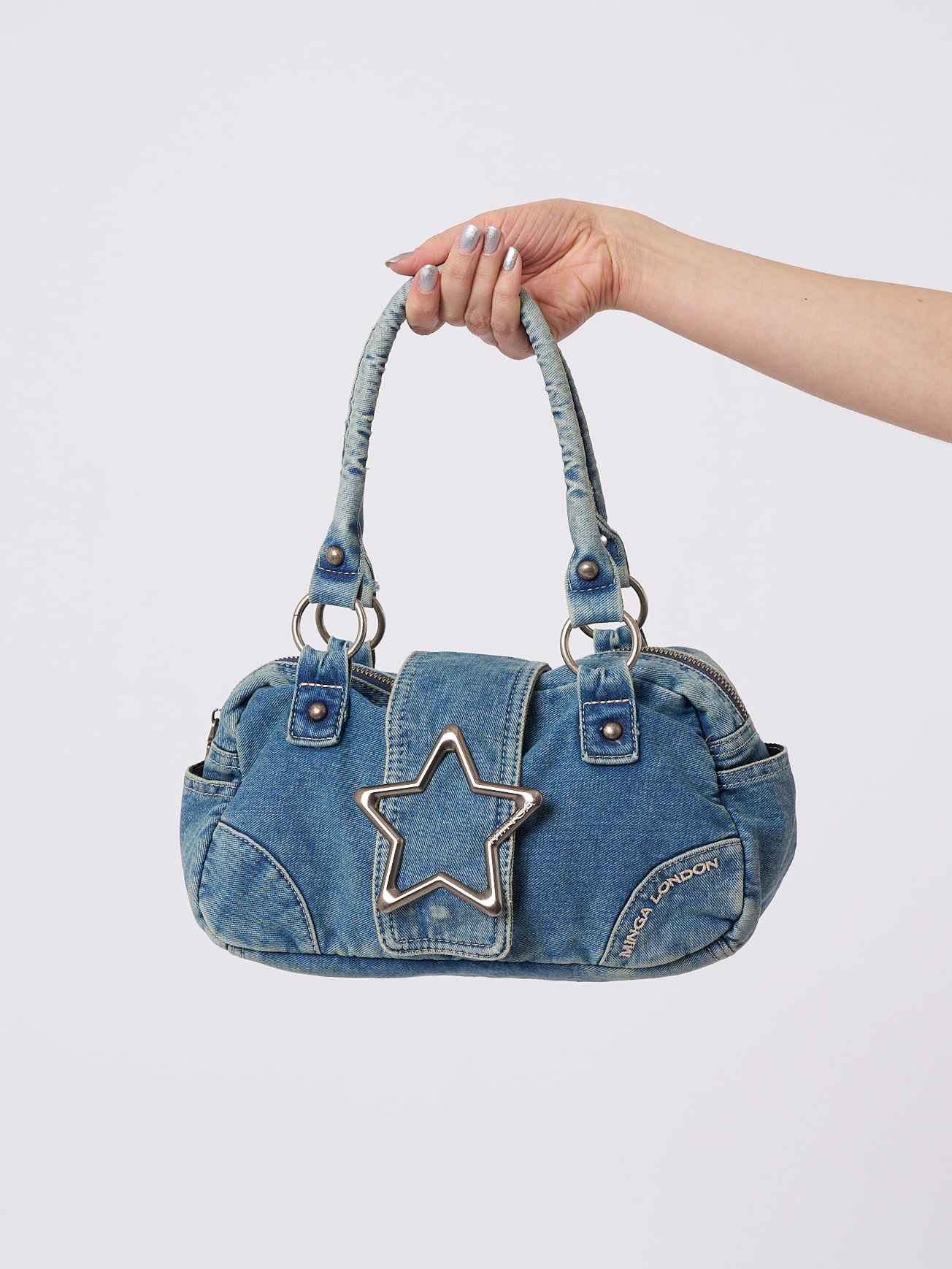 Women's Vintage Y2K Star Denim Shoulder Bag