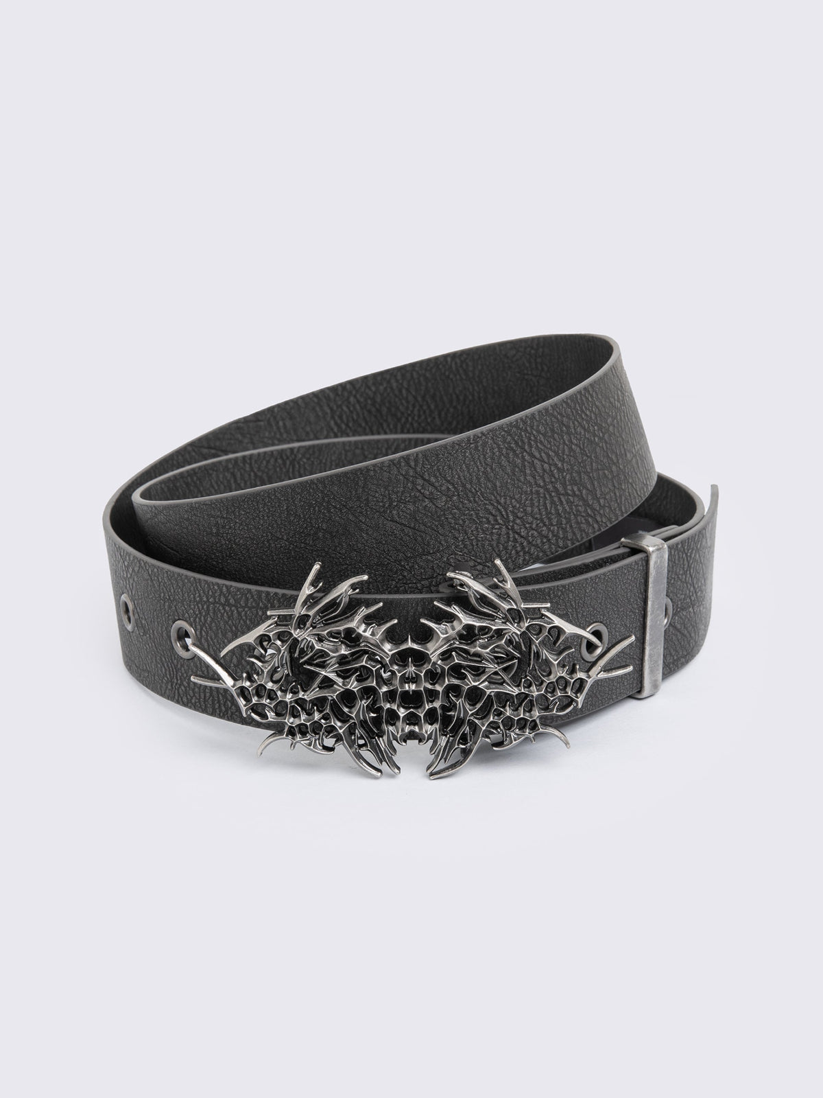Faux Leather Buckle Belt with Sigilism Clasp | Minga London