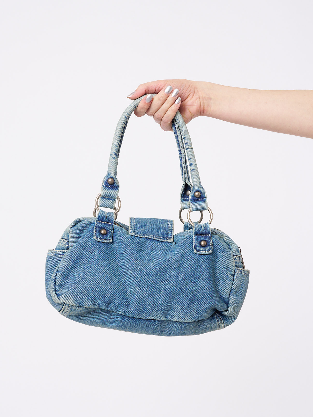 Women Y2k Star Handbag Large Capacity Fashion Girls Vintage Denim