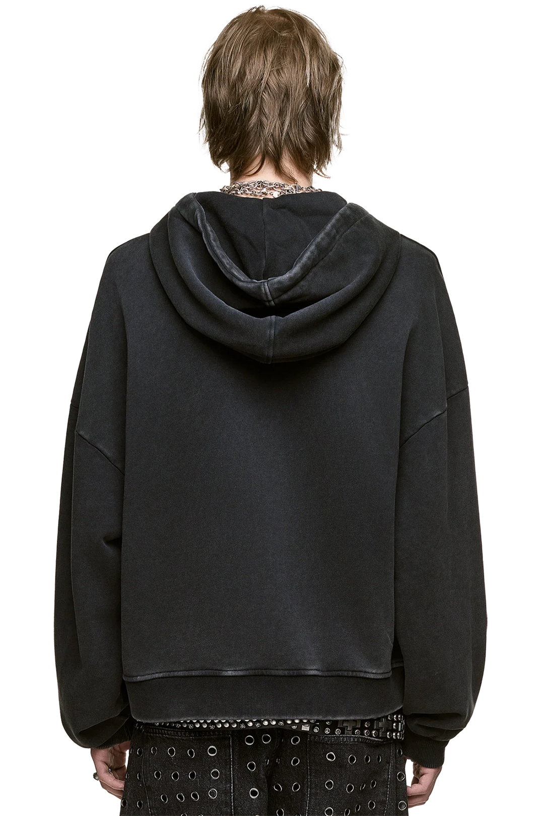 Zip Up Hoodie with Blackout Graphic | Minga London