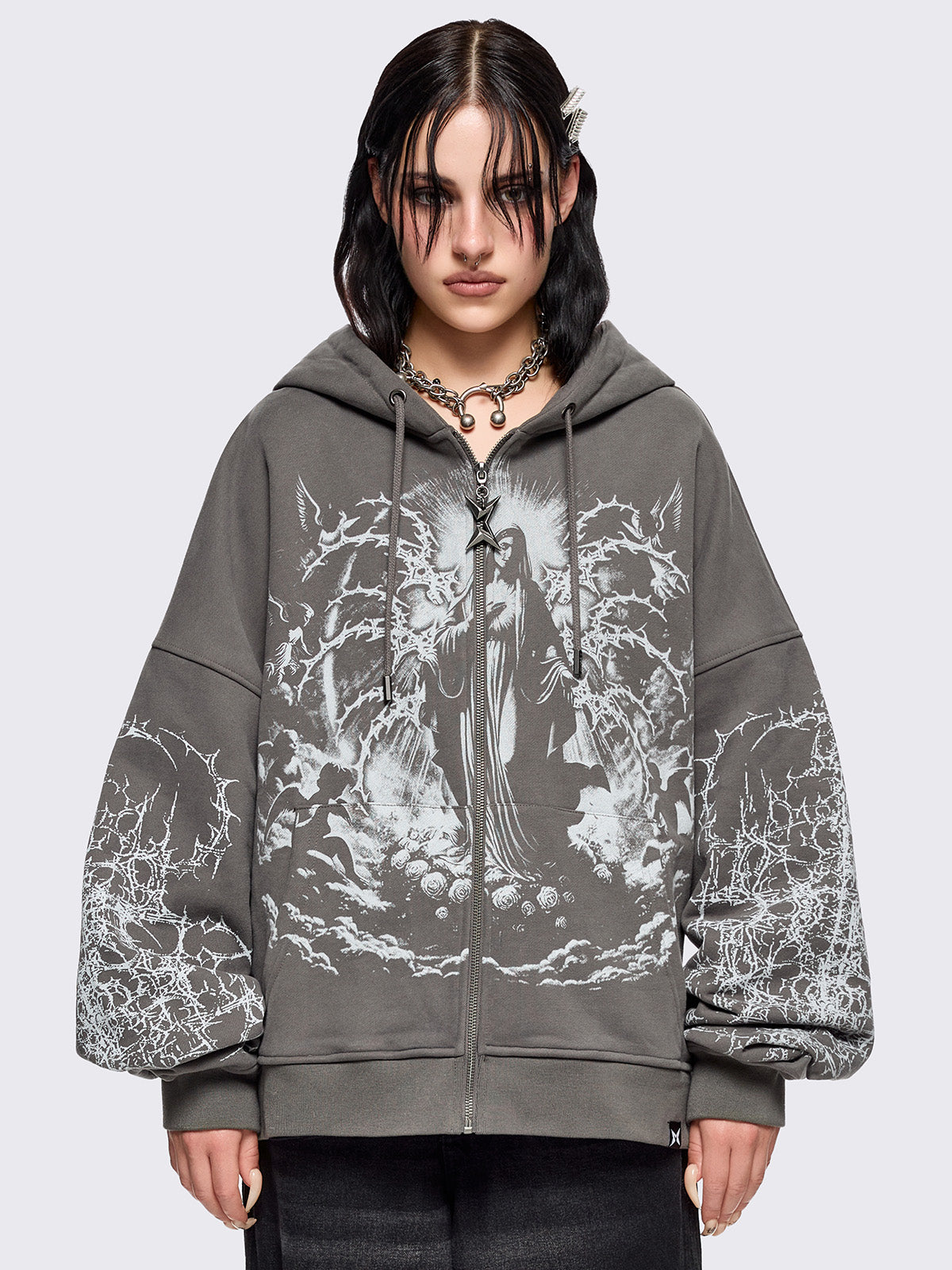 トップス Badway Lace-up hoodie M Lace Up Hooded Sweatshirt Mens | Capthatt Mens Clothing