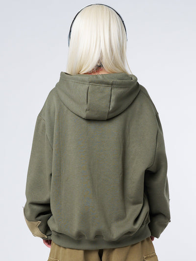 Celeste Star Green Zip Up Hoodie - Minga EU