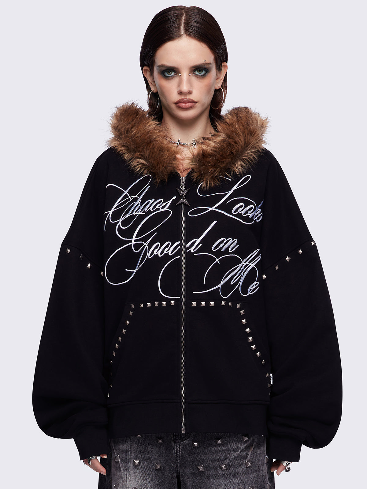 Chaotic Self Zip Up Hoodie