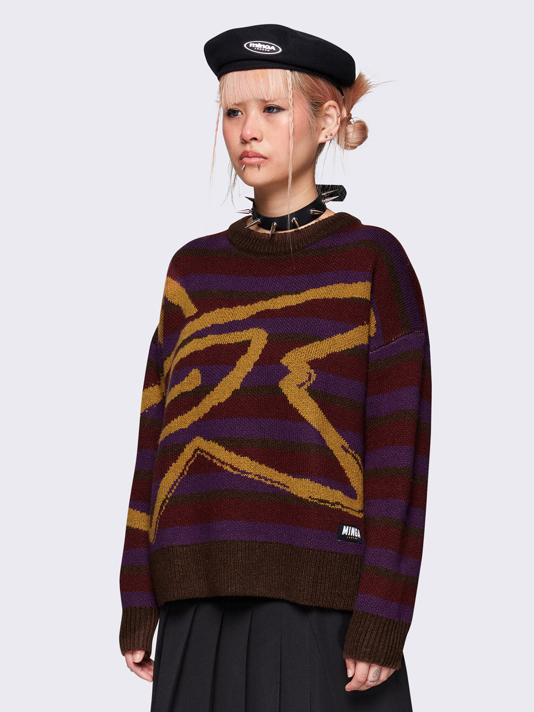 Minga London Evelyn Striped Knit 2024 Jumper lg