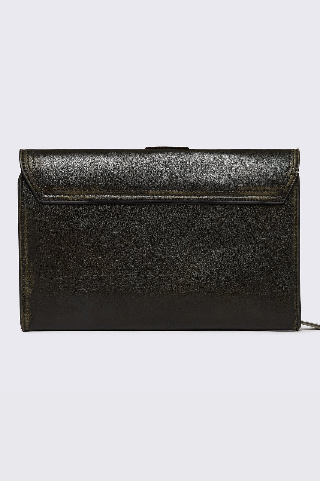 Faux Leather Wallet in Black with Embossed Studded Cross | Minga