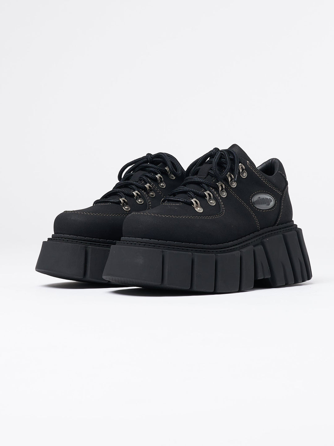 ☆MINGA LONDON☆厚底シューズ Black Chunky Lace Up Platform Shoes | Minga London – Minga