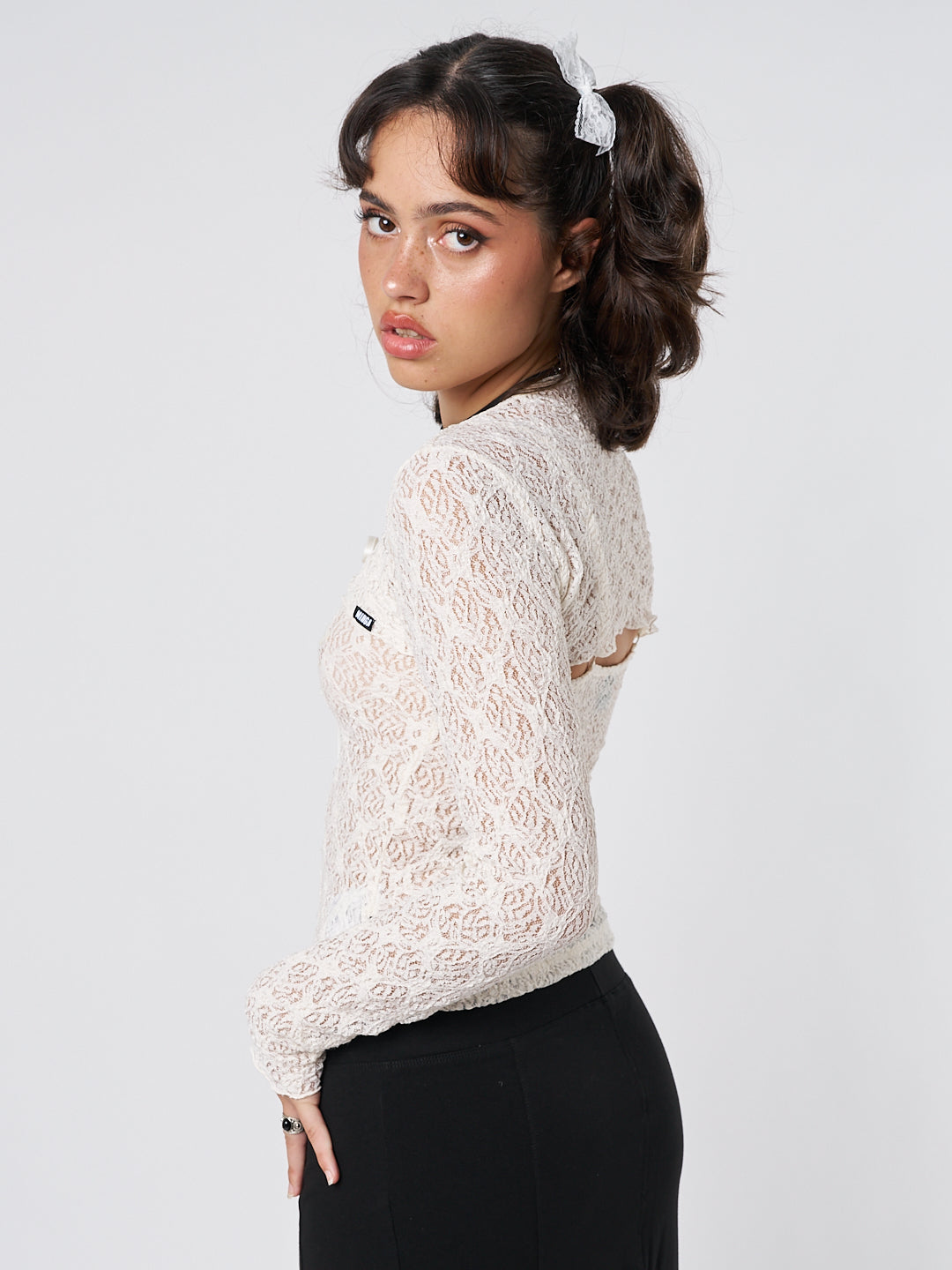 Dahlia Cream Shrug & Cami Top Lace Set - Minga EU