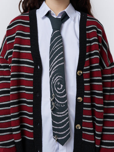Della Black Swirl Tie