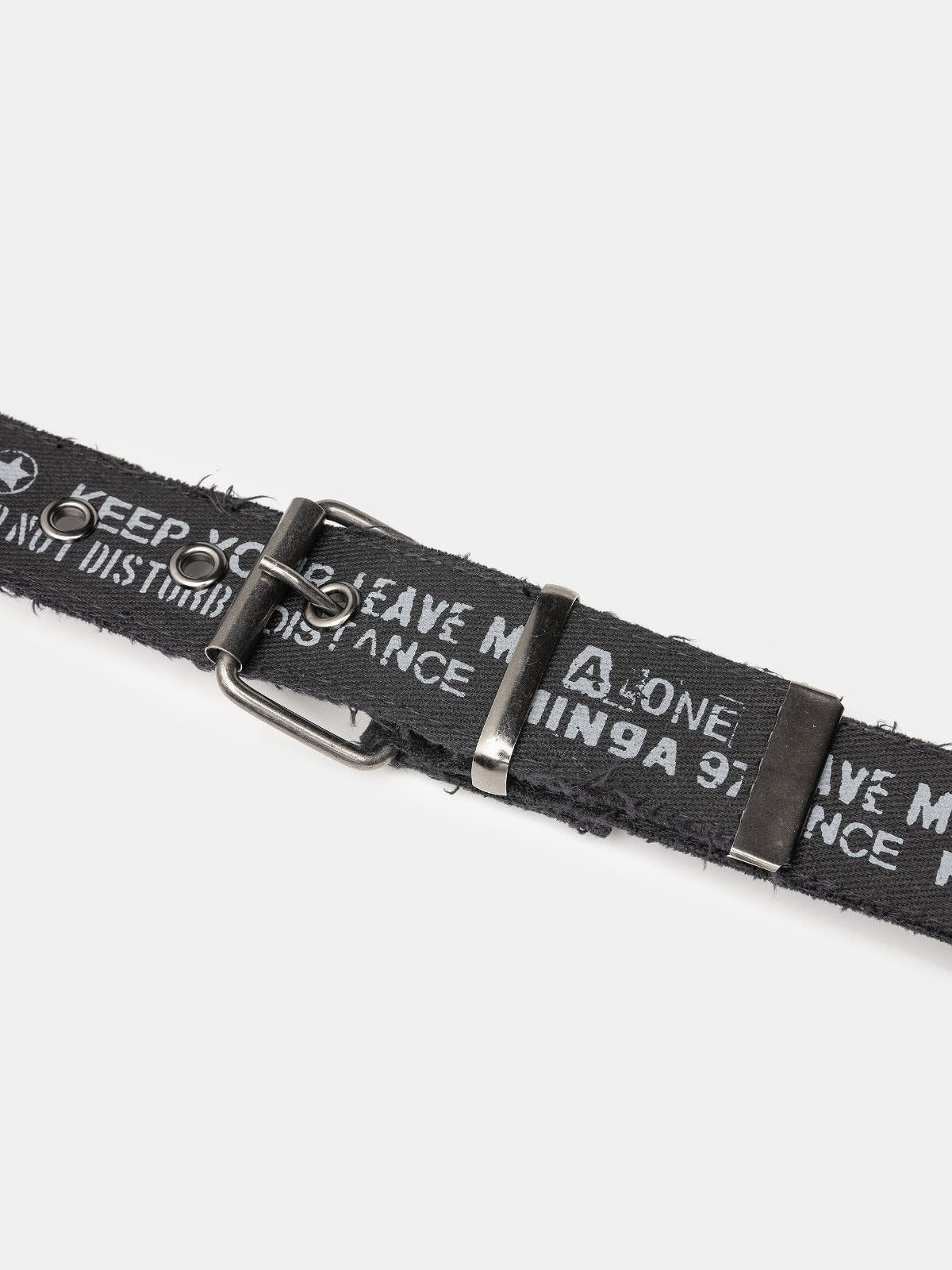 Do Not Disturb Black Canvas Belt - Minga EU