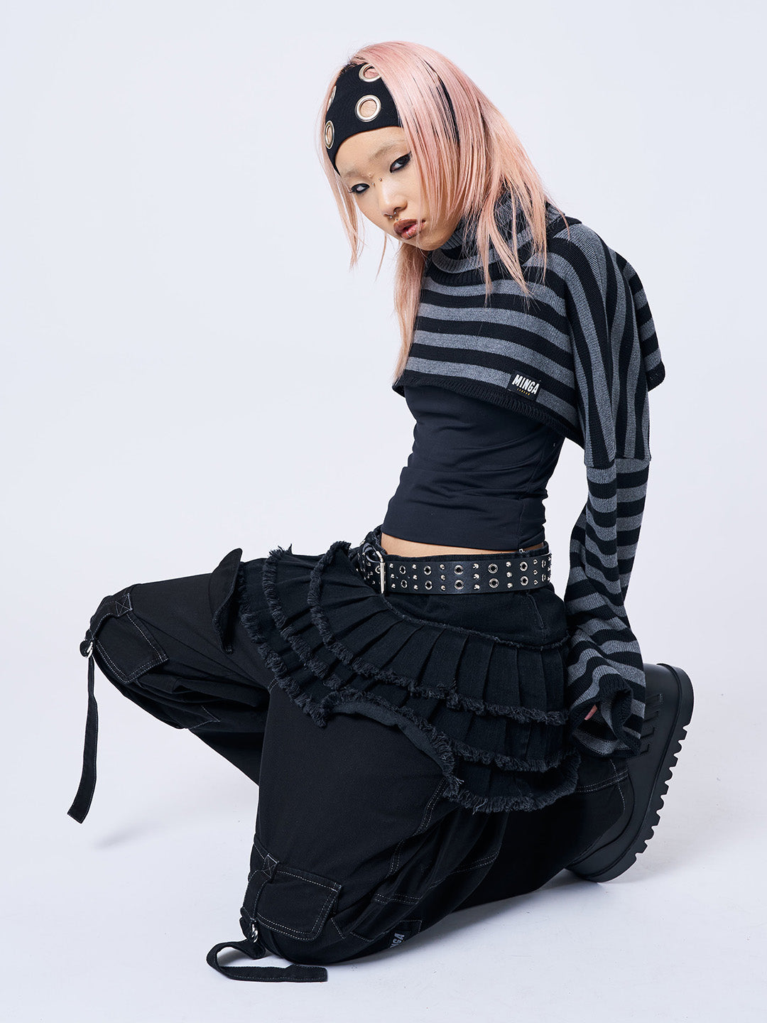 【Minga London】Elektra ヘッドバンド ※送関込 elektra-grey-headband2_1080x.