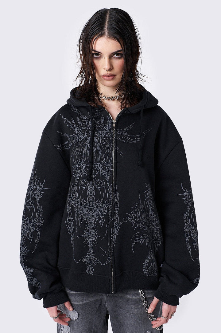 ジャケット・アウター GREER - Opium gun design zip up hoodie Amazon.com: Occult Gothic Opium Poppy Moon Grunge Psychoactive