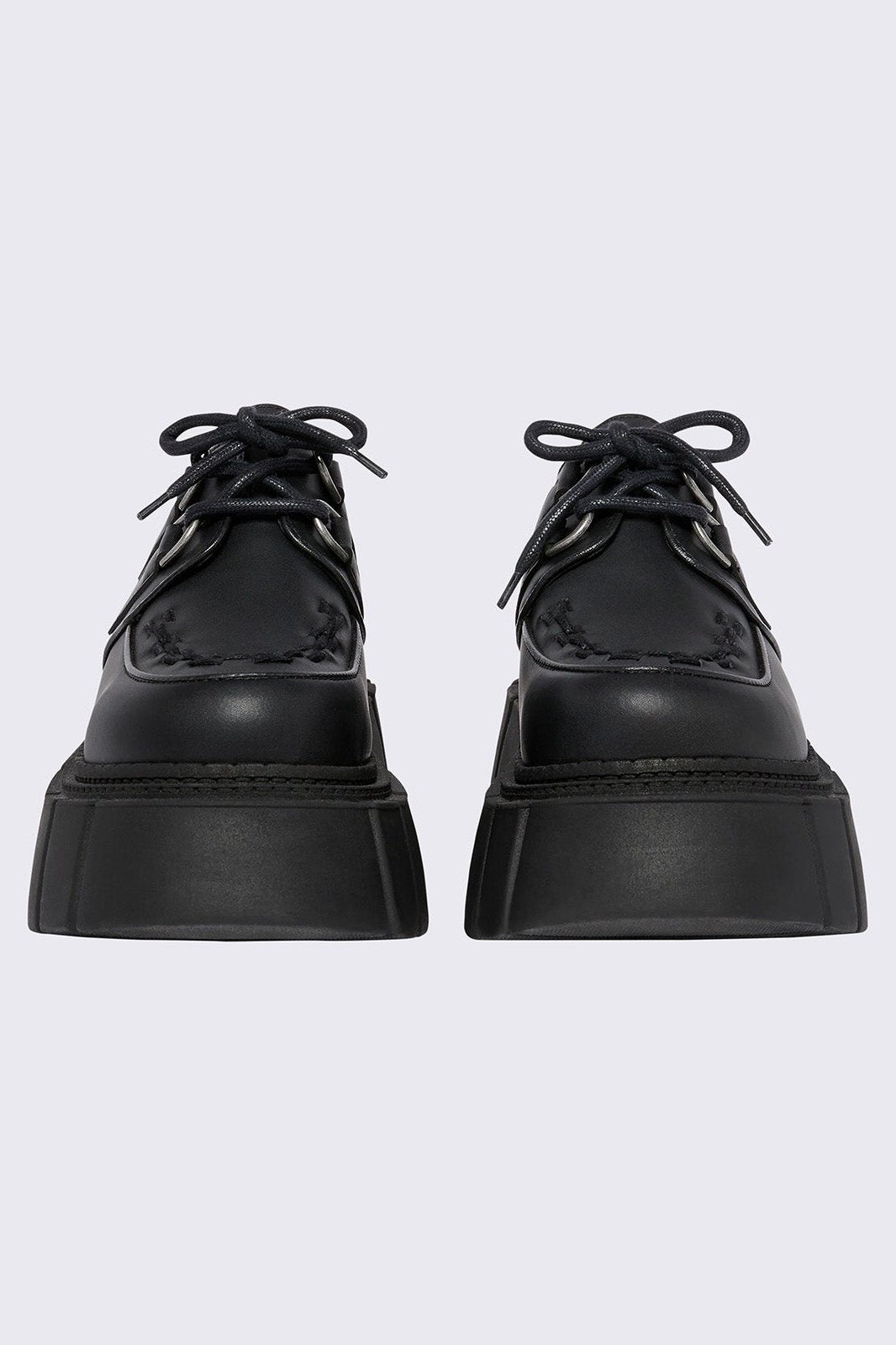 Black Creeper Lace Up Platform Shoes | Minga London, UK 6 | EU 39 | US 8 / Black Black Creeper Lace Up Platform Shoes | Minga London, UK 6 | EU 39 | US 8 / Black