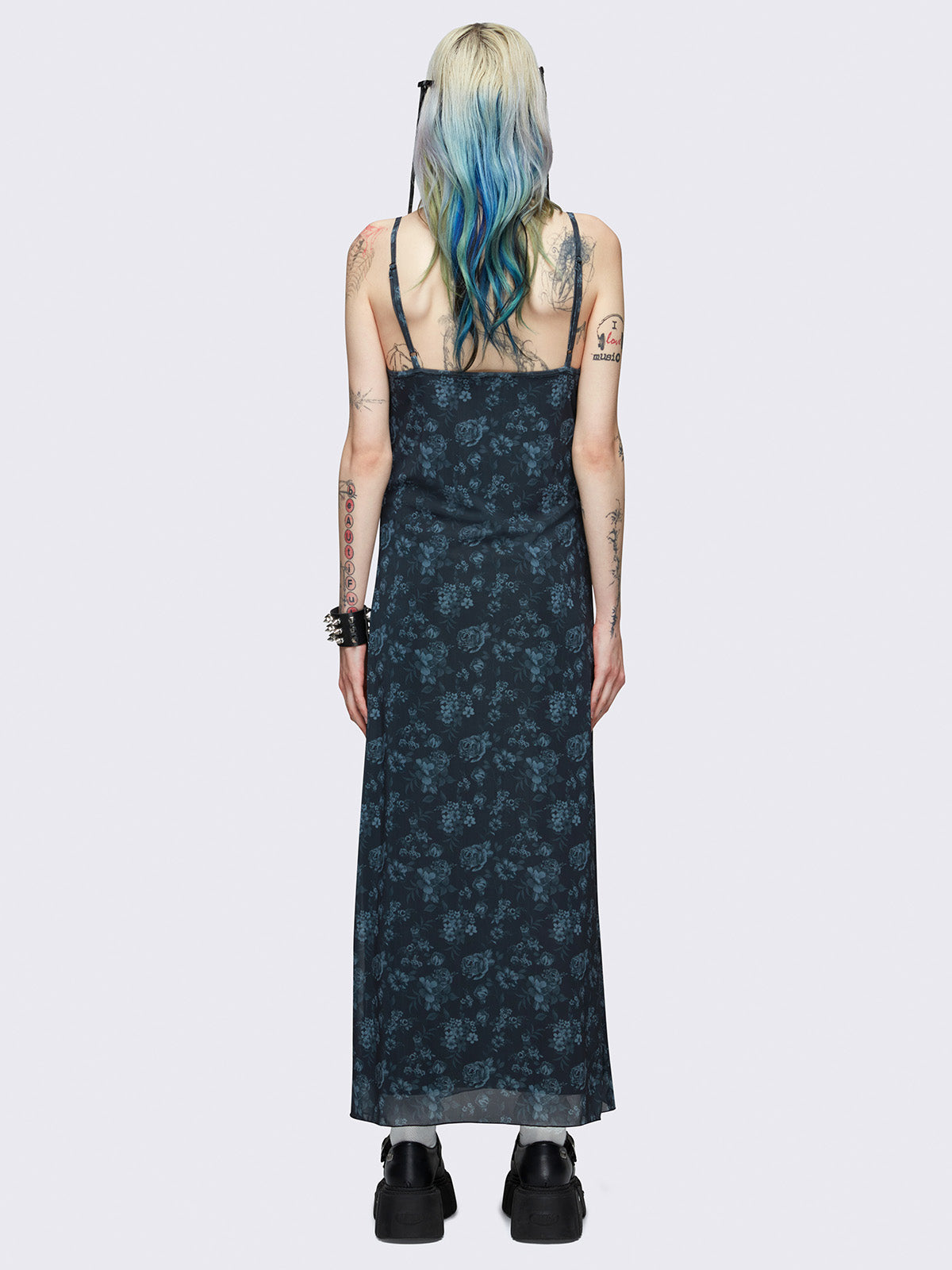 Isadora Floral Mesh Maxi Dress