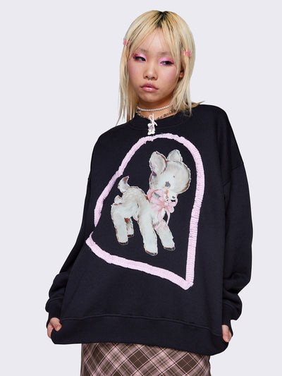 Lamb Supremacy Ruffled Sweatshirt