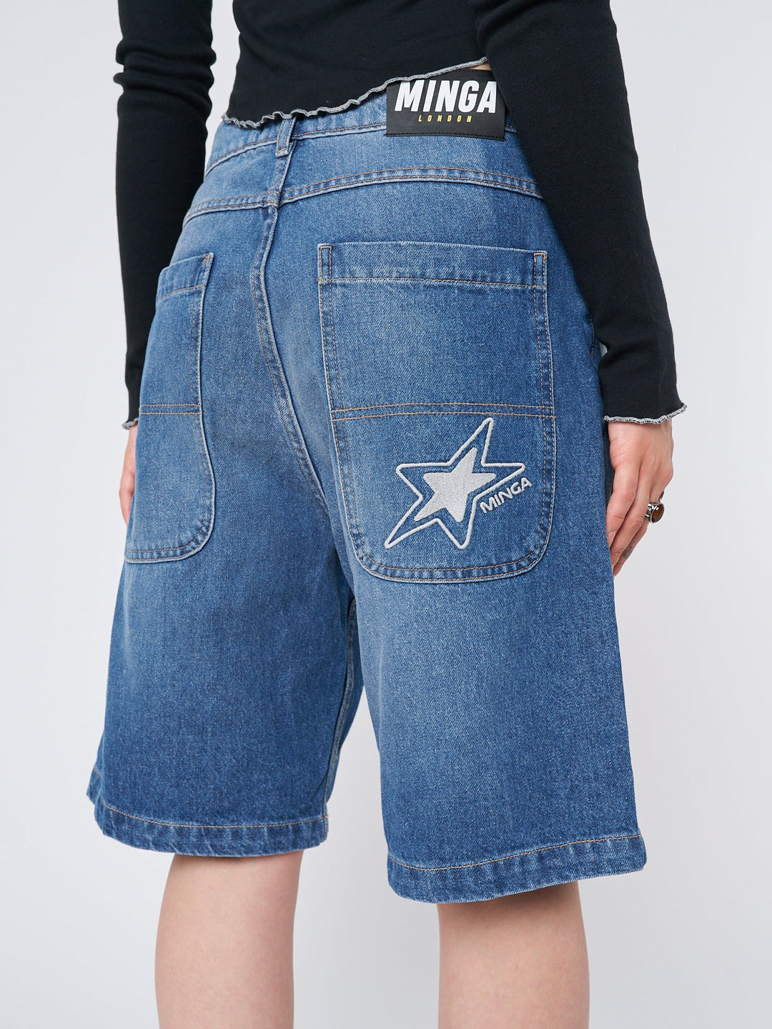 Naida Star Blue Jorts