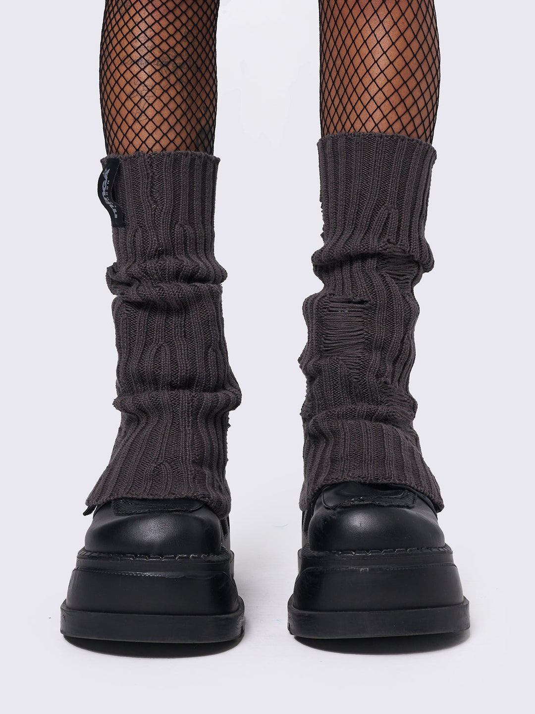 Distressed Ripped Leg Warmers in Dark Grey | Minga London – Minga