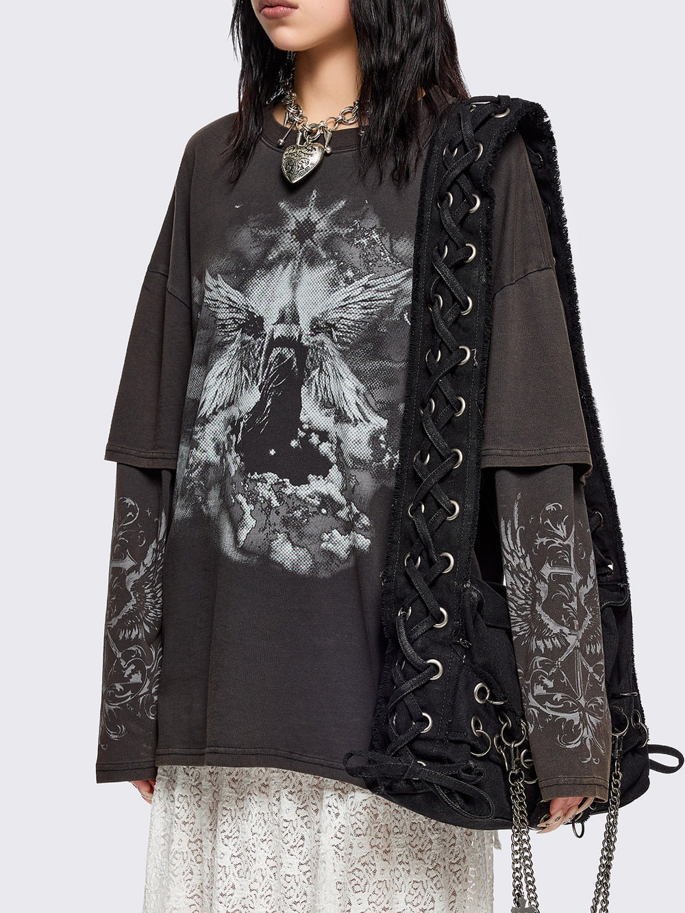 Grunge Black Tops | Mesh, Baby Tees & Long Sleeve Tops
