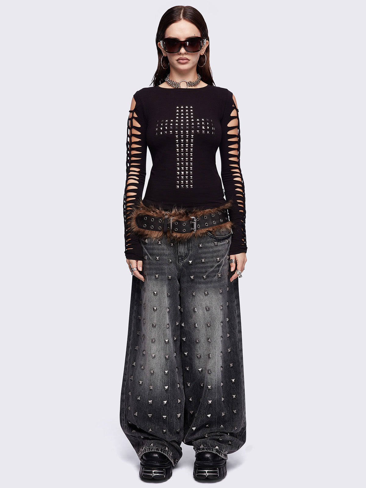Studded Super Baggy Jeans