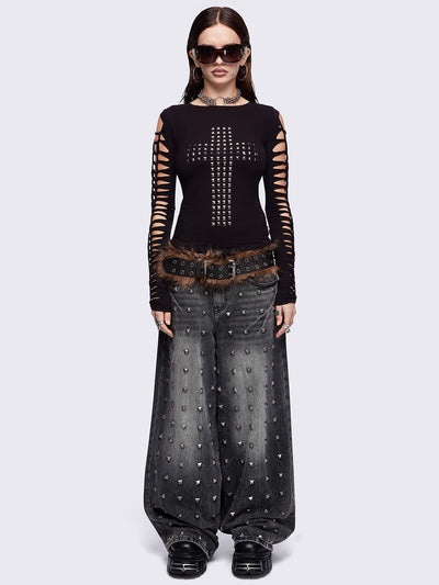 Studded Super Baggy Jeans