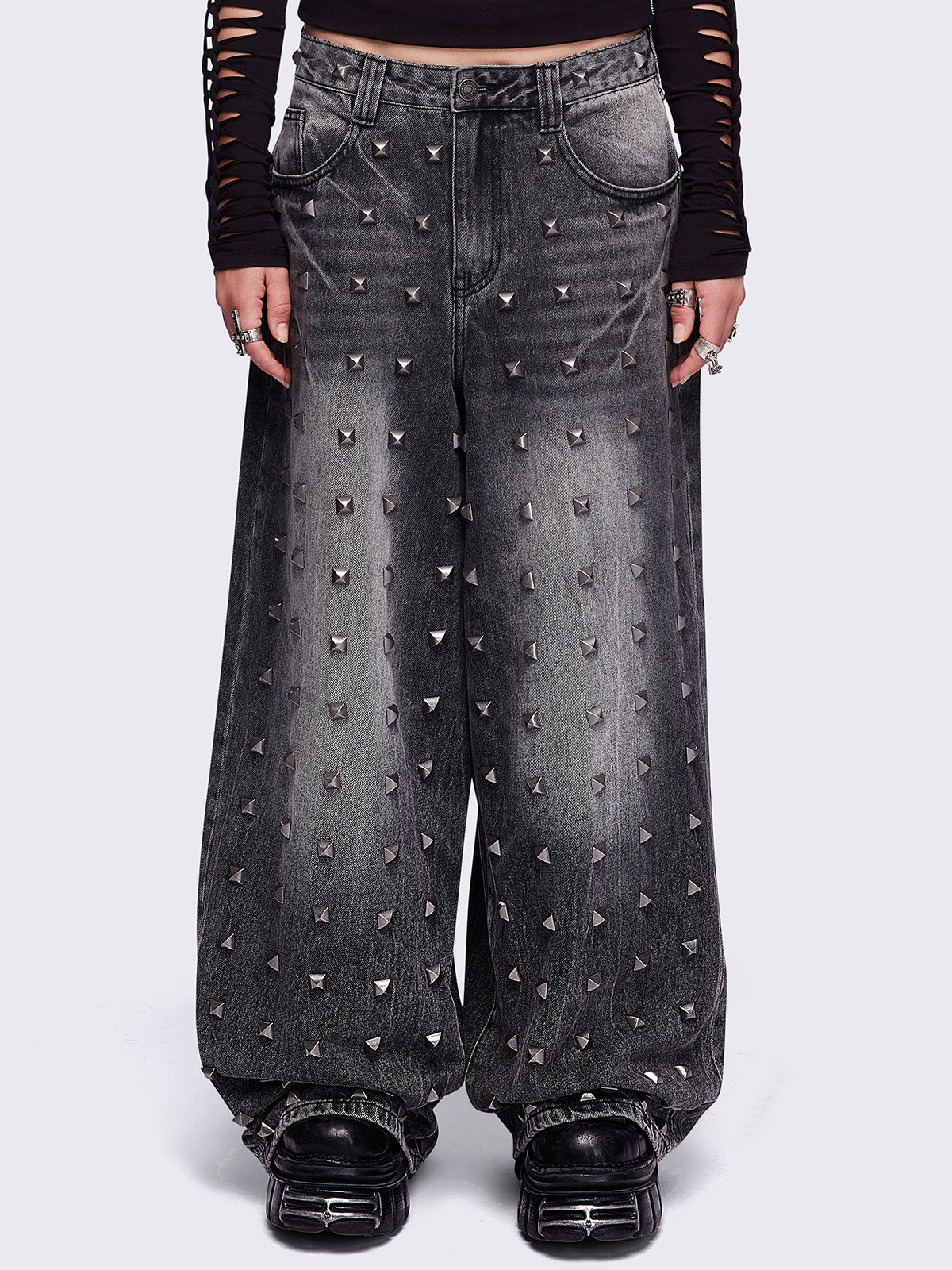 Studded Super Baggy Jeans