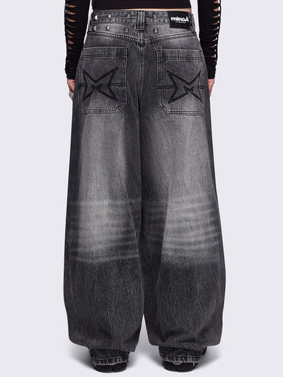 Studded Super Baggy Jeans