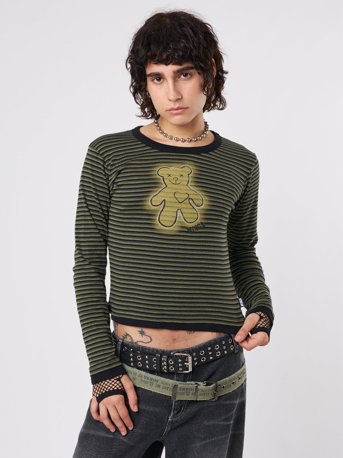 Teddy Green Striped Top - Minga EU