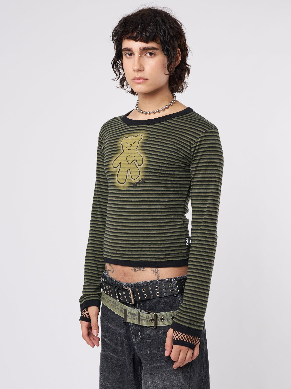 Teddy Green Striped Top - Minga EU