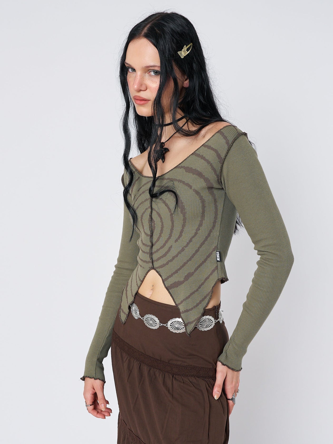 Tranceum Green Asymmetrical Top - Minga EU