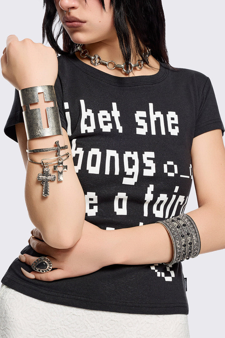 4 PC Silver Bracelet Set with Crosses | Minga London