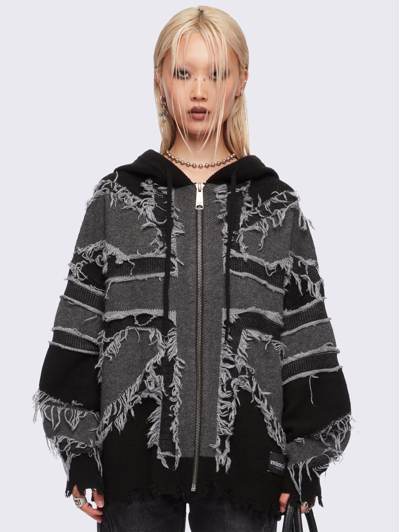 Union Jack Knitted Zip-Up Hoodie