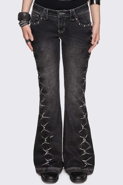 Grunge & Y2K Flare Jeans - Denim Collection | Minga London – Minga