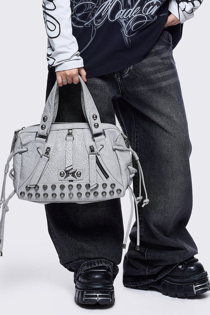 White Vegan Leather Shoulder Bag | Minga London