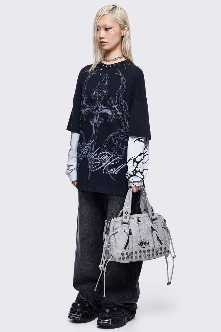 White Vegan Leather Shoulder Bag | Minga London – Minga London US