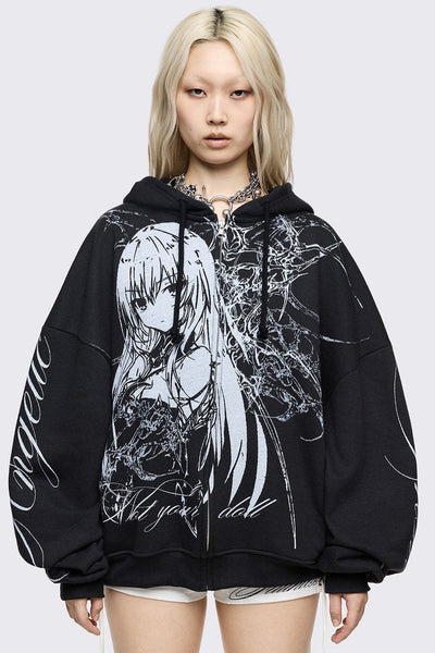 Sweatshirts & Zip-Up Hoodies - Grunge Y2K Clothing | Minga London