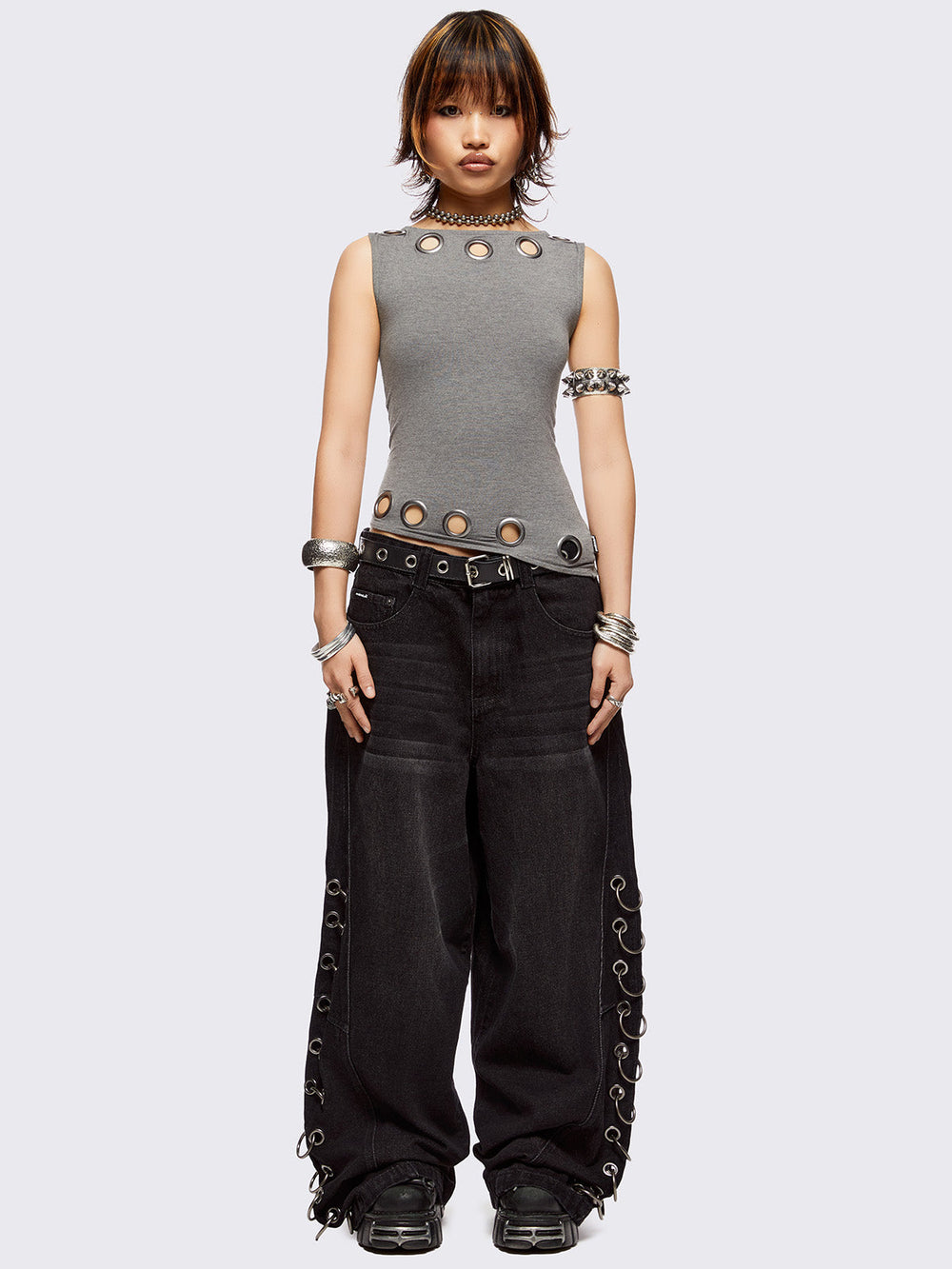 Minga London リデンプション レイヤード Tシャツ Cut-Out Tops Collection | Y2K, Grunge & Alt Fashion | Minga