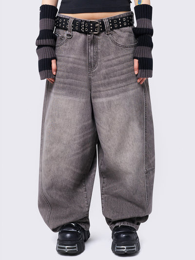 Grey Super Baggy Jeans