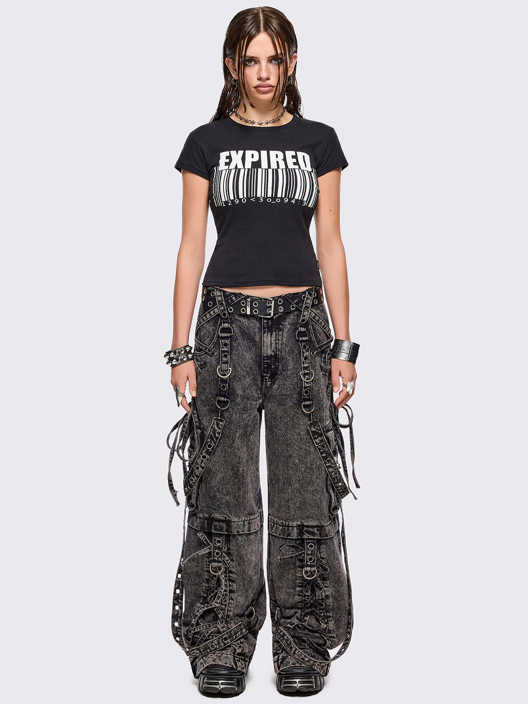 Washed Grey Multipocket Cargo Jeans | Minga London – Minga London US