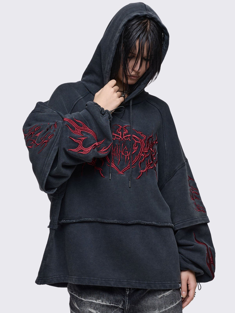 Sweatshirts & Zip-Up Hoodies - Grunge Y2K Clothing | Minga London