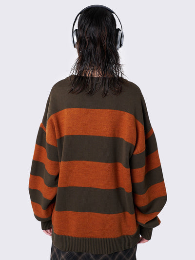 Boppin! Jacquard Striped Knit Sweater