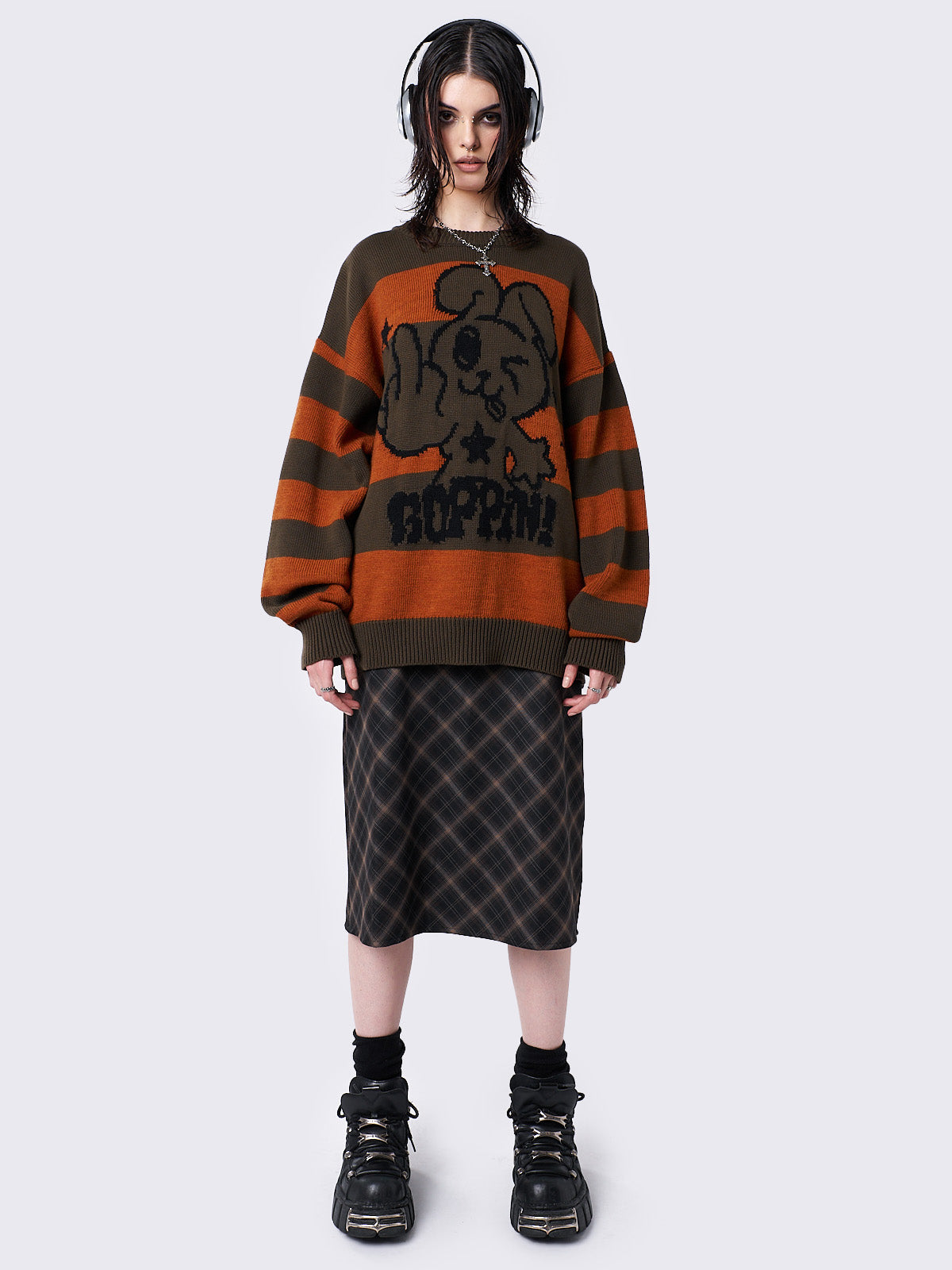 Boppin! Jacquard Striped Knit Sweater