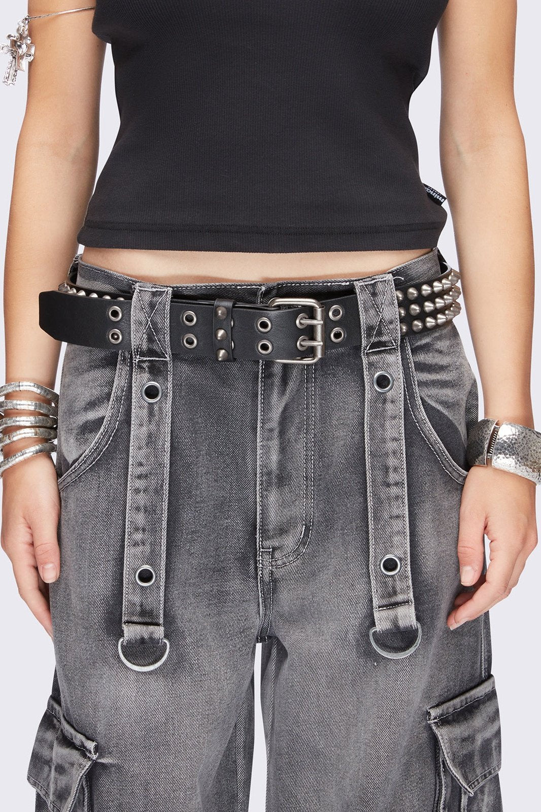 小物 Modern Pirates studded belt 00s archive Black Spike Vegan Leather Belt | Minga London – Minga London US