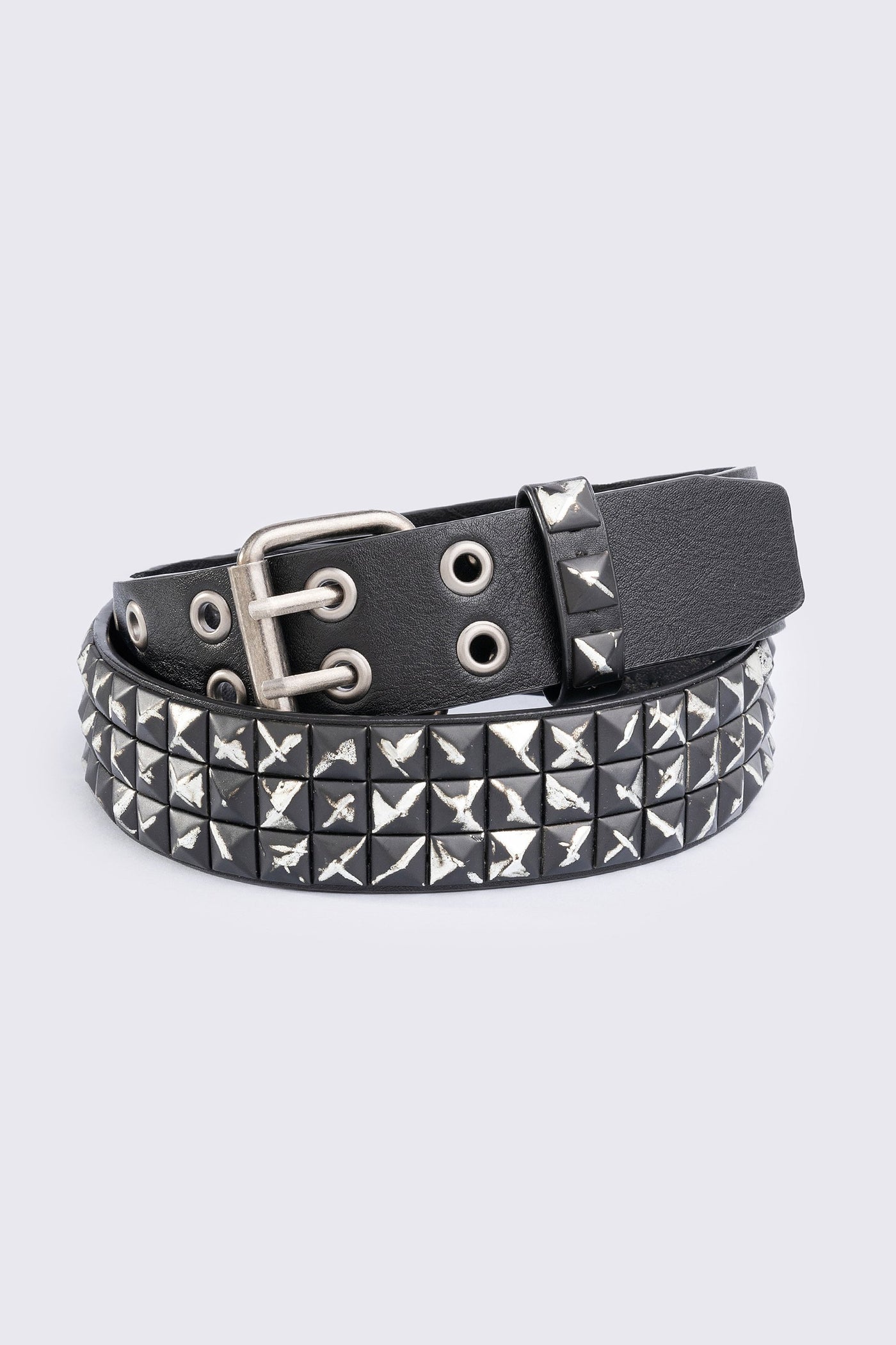 Black Pyramid Stud Vegan Leather Belt | Minga London – Minga London US