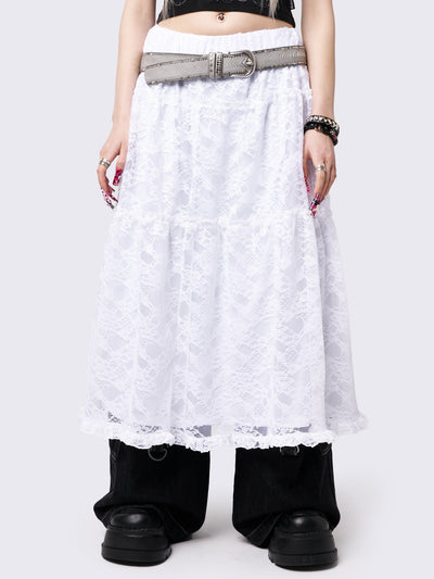 Cordelia Ruffled Lace Maxi Skirt