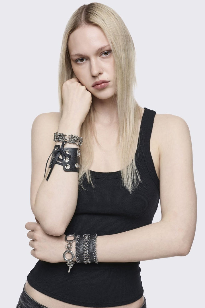 Eyelet Chunky Bracelet Set | Minga London