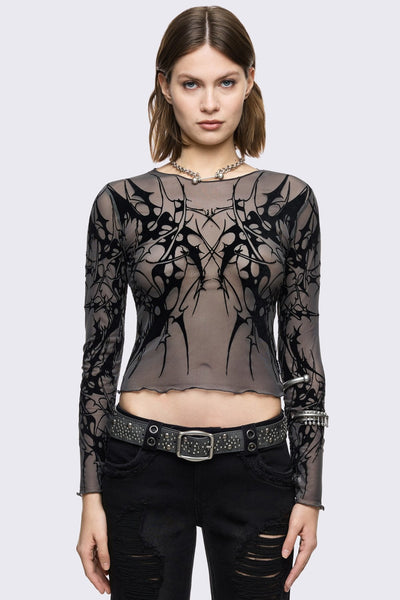 Women's Mesh Tops - Y2K, Grunge & Alt Fashion | Minga London
