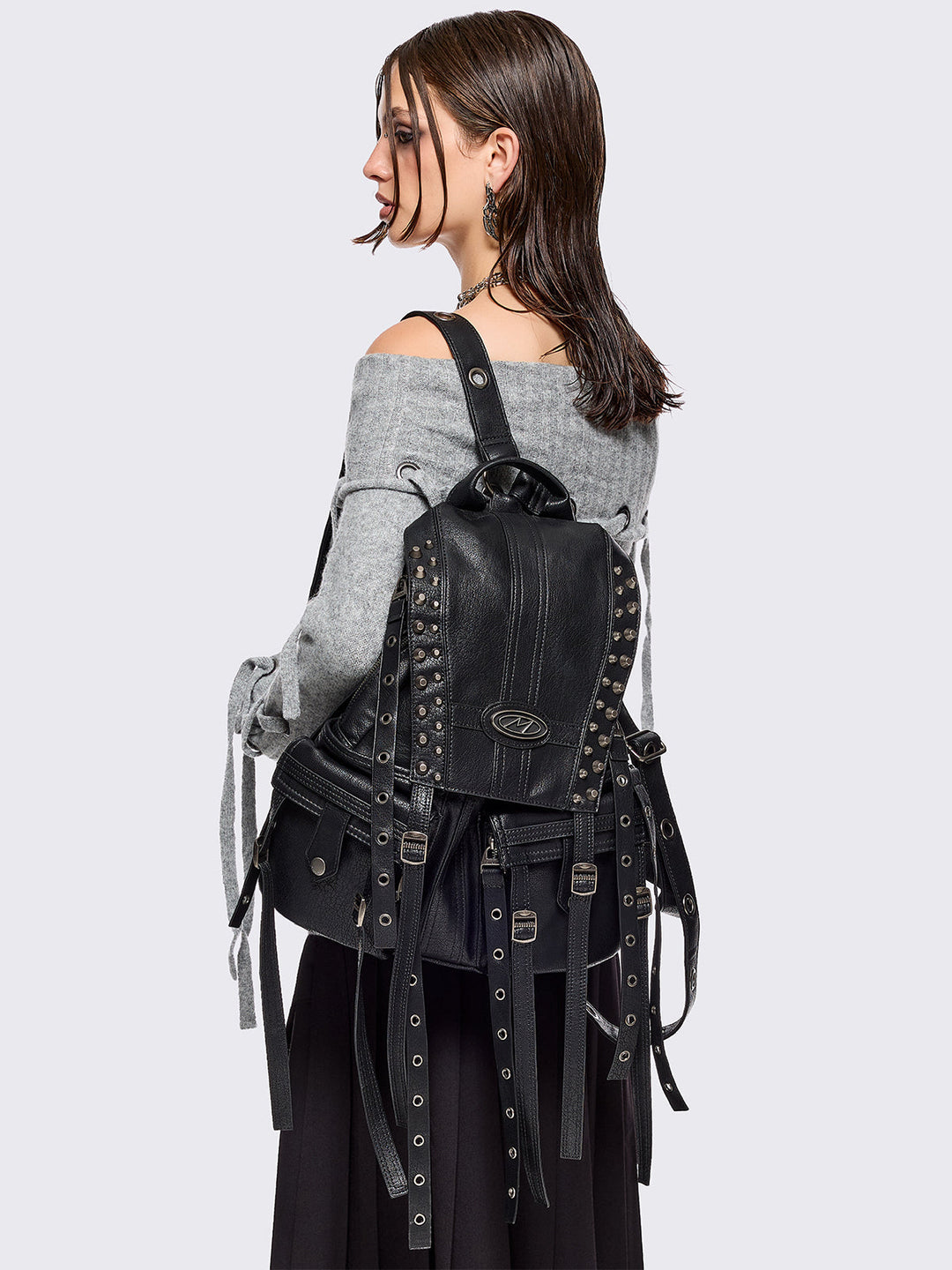 ch!iiibag/チーバッグ leather backpack ブラック chiiiibag Leather Backpack chiiiibag ch!iii Leather Backpack Black
