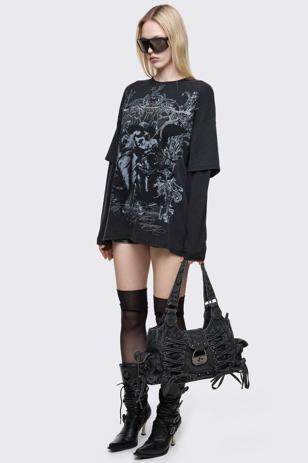 goth t shirt dress Oh My Goth Raglan Skater Dress