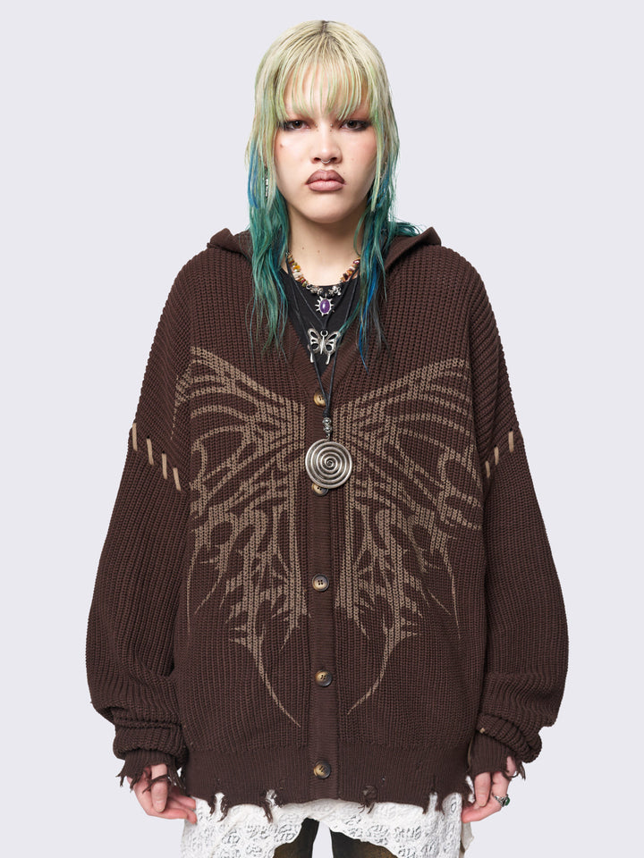 flutterby-brown-hooded-knit-