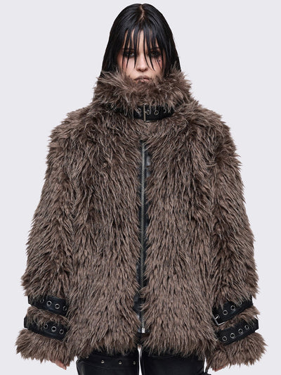 Grunge & Y2K Women's Jackets: Faux Fur, Bombers, Fleece Borgs