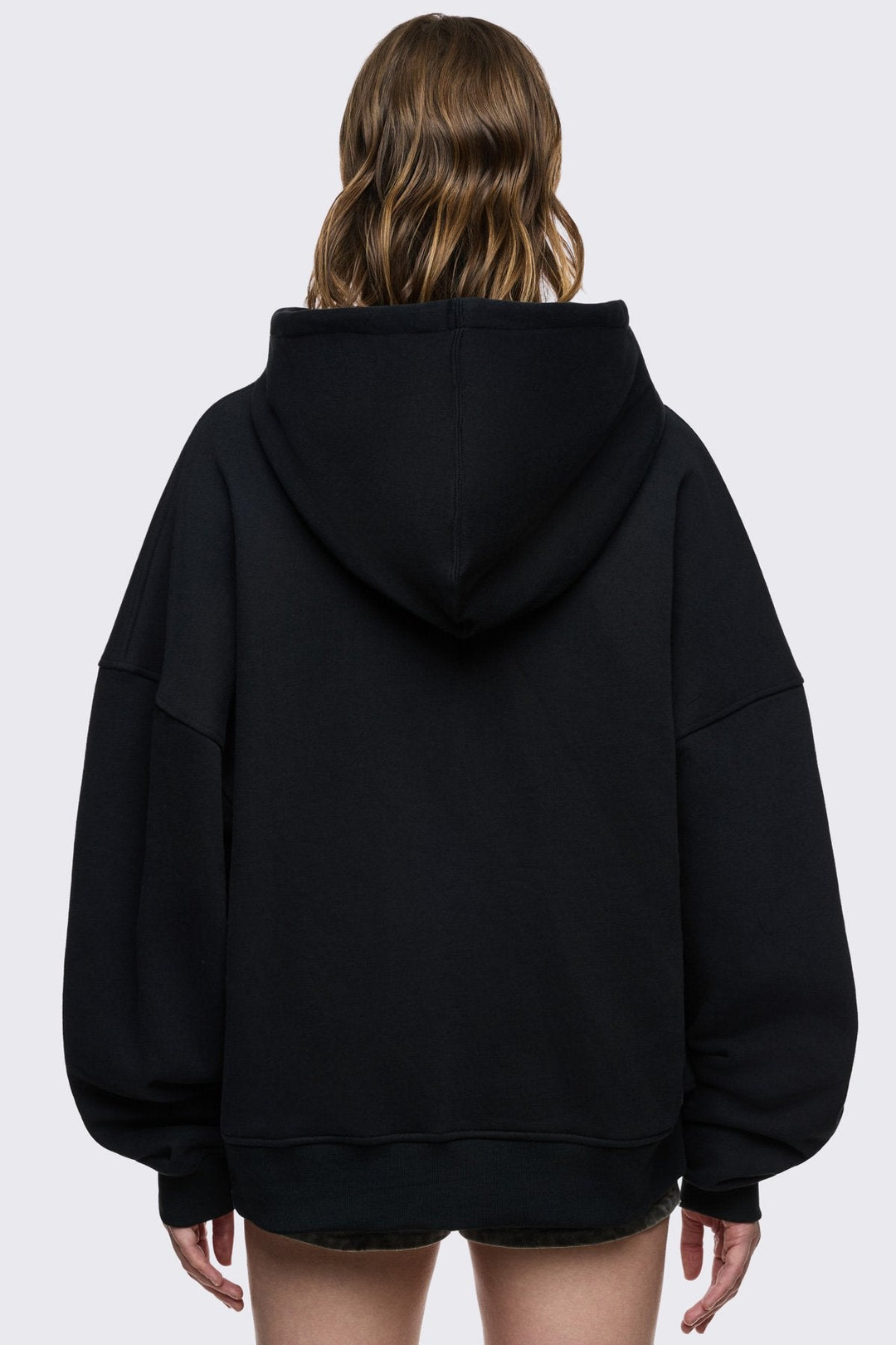 Black Zip Up Hoodie With Grunge Print | Minga London